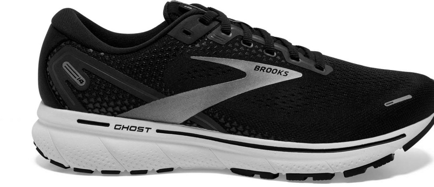 Footwear * | Brooks Men'S Ghost 14 (057 Black/White/Silver)