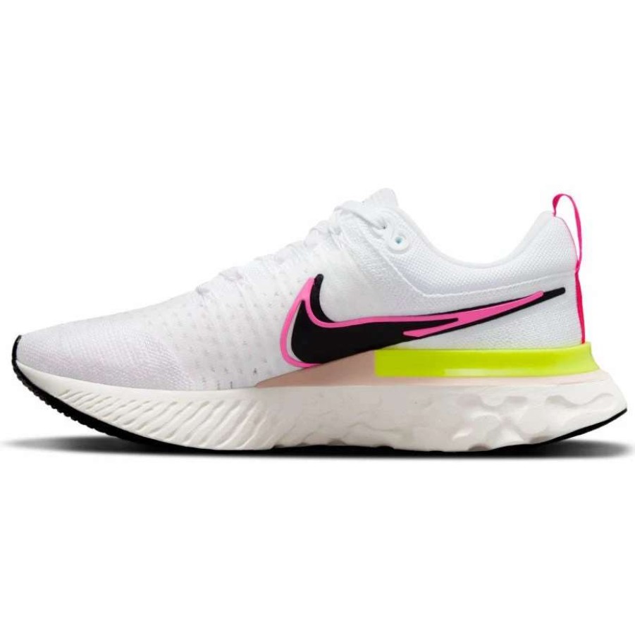 Footwear * | Nike Men'S React Infinity Run Flyknit 2 (100 White/Black/Sail/Pink Blast)