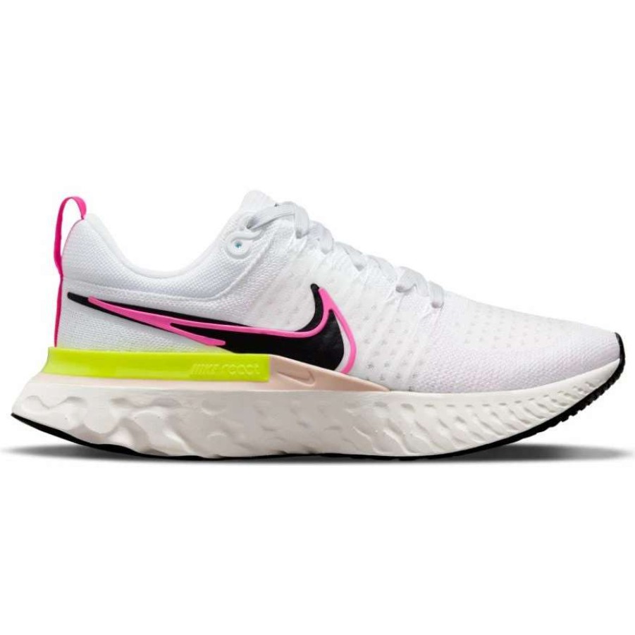 Footwear * | Nike Men'S React Infinity Run Flyknit 2 (100 White/Black/Sail/Pink Blast)