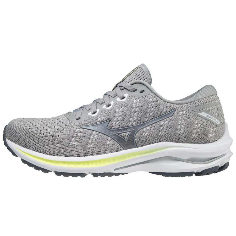 Footwear * | Mizuno Women'S Wave Rider 25 Waveknit (Hm73 Harbor Mist-Silver)