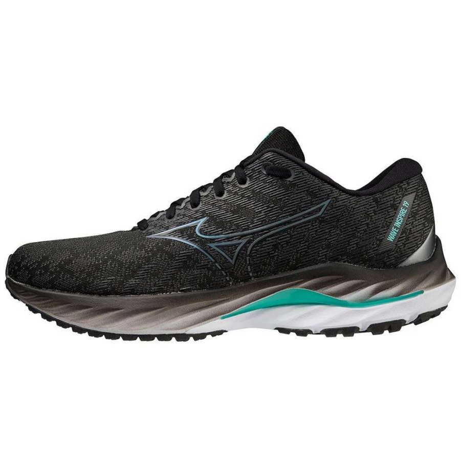 Footwear * | Mizuno Men'S Wave Inspire 19 (90Mg Black/Metallic Shadow)