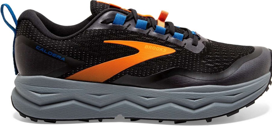 Footwear * | Brooks Men'S Caldera 5 (041 Black/Orange/Blue)