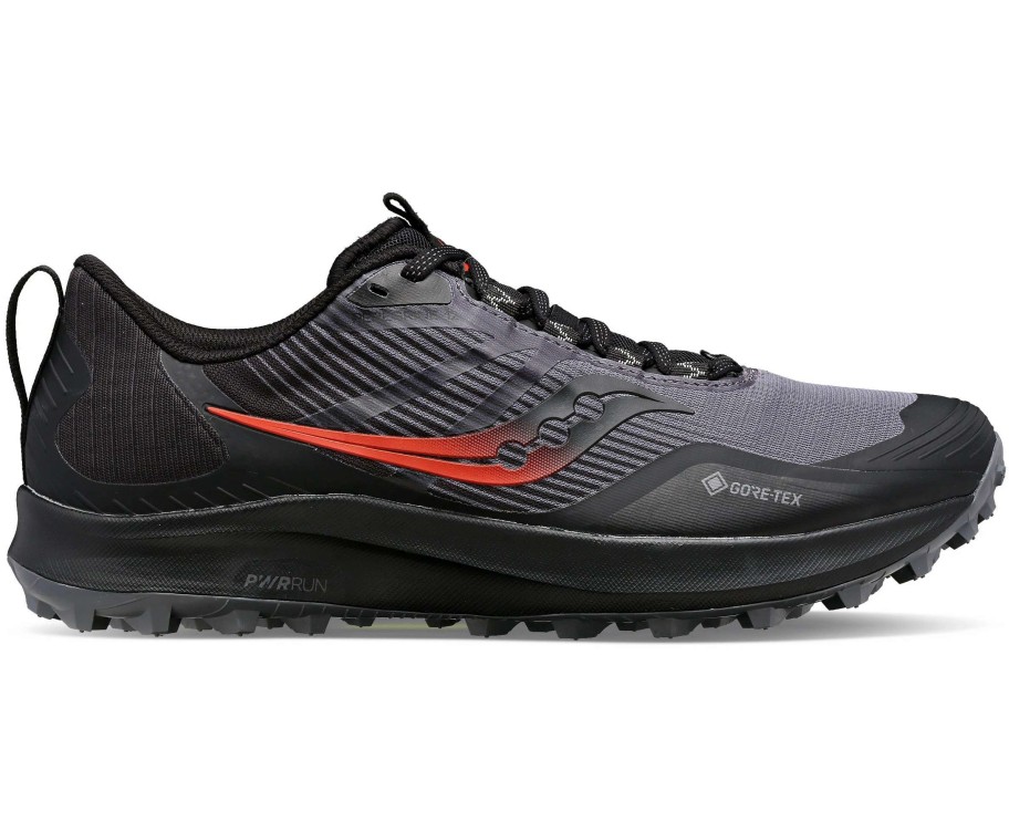 Footwear * | Saucony Men'S Peregrine 12 Gtx (20 Charcoal/Black)