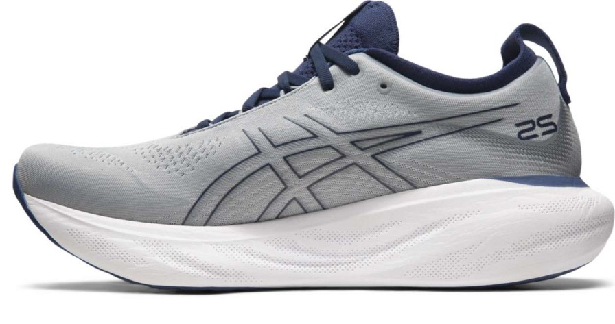 Footwear * | Asics Men'S Gel-Nimbus 25 (021 Sheetrock/Indigo Blue)